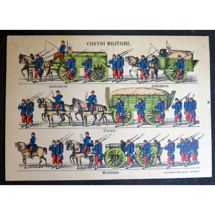 Carte postale Epinal Convoi militaire