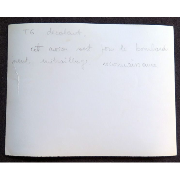 Photo argentique 12 x 9 cm sur la guerre Algérie : T6 décollant