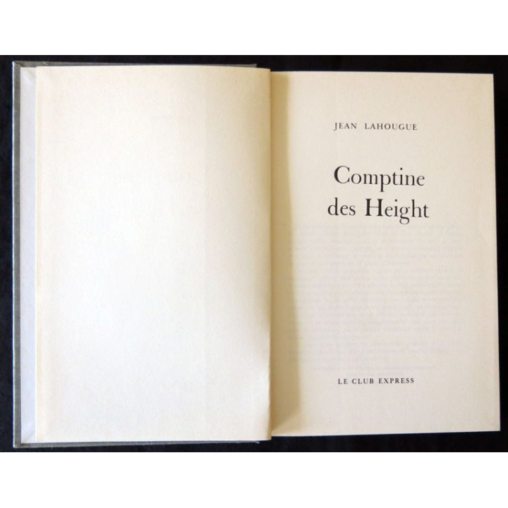 Comptine des Height de Jean Lahougue aux Editions Le Club Express
