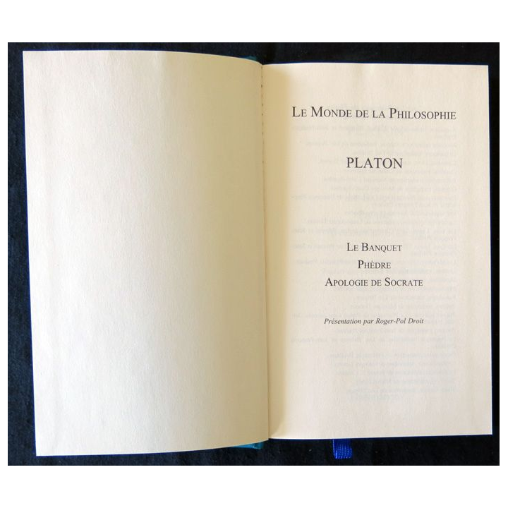 Platon Le banquet,Phèdre, Apologie de Socrate de  Luc Brisson aux Editions Flammarion