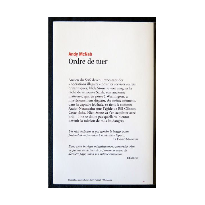 Ordre de tuer de Andy McNab aux Editions de Fallois