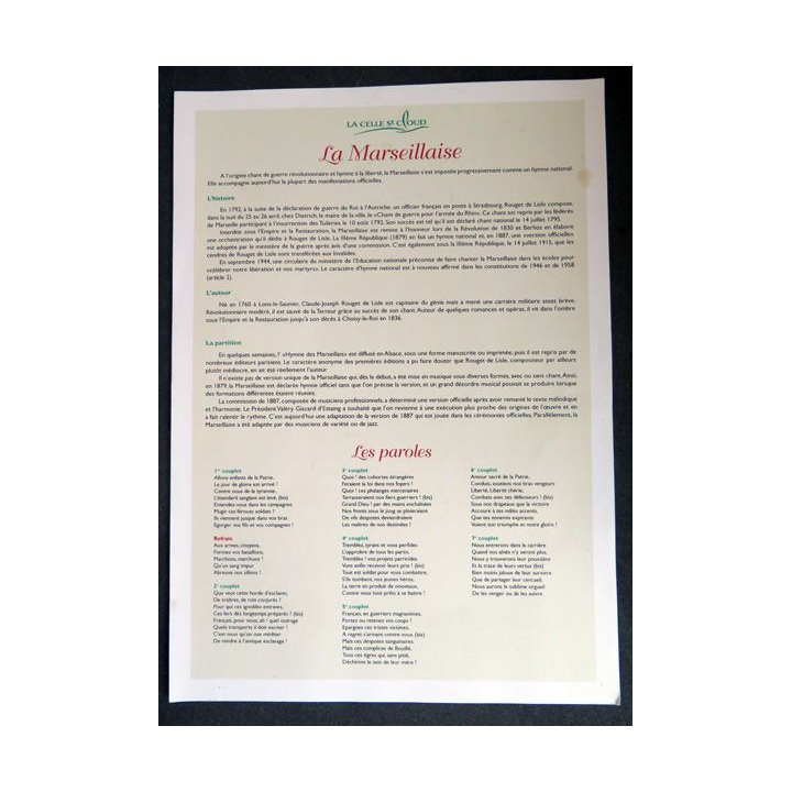 Paroles complètes de la Marseillaise 