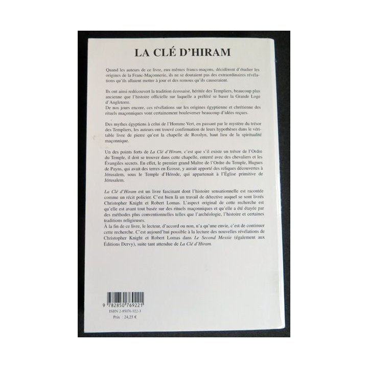 La Clef d'Hiram Les Pharaons, les francs-maçons et la découverte des manuscrits secrets de Jésus