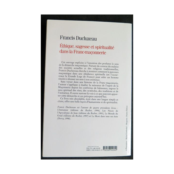 Ehtique sagesse et spiritualité dans la Franc-maçonnerie de Francis Ducluzeau