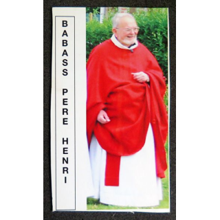 Image pieuse du Babass Père henri Travers aumônier militaire