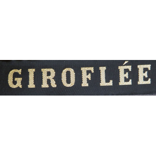 MARINE : bande de bachi de marin " GIROFLÉE" longueur 65 cm fils dorés