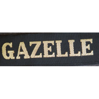 MARINE : bande de bachi de marin "GAZELLE" longueur 65 cm fils dorés