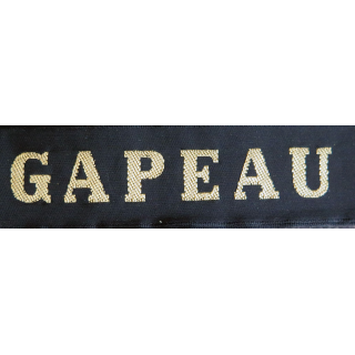 MARINE : bande de bachi de marin "GAPEAU" longueur 65 cm fils dorés