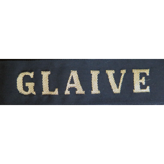 MARINE : bande de bachi de marin "GLAIVE" longueur 65 cm fils dorés