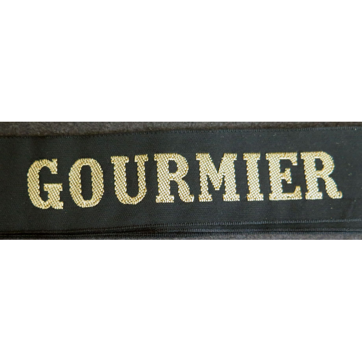 MARINE : bande de bachi de marin "GOURMIER" longueur 65 cm fils dorés