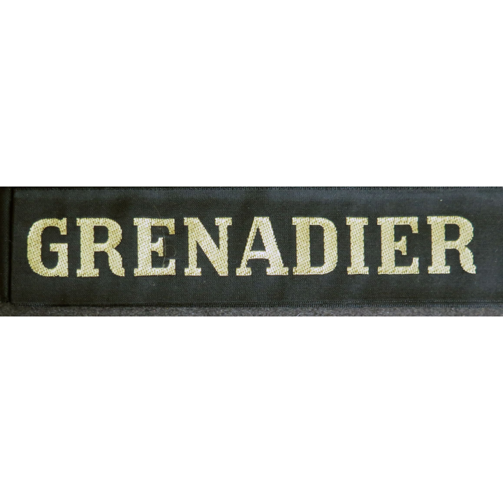 MARINE : bande de bachi de marin "GRENADIER" longueur 65 cm fils dorés