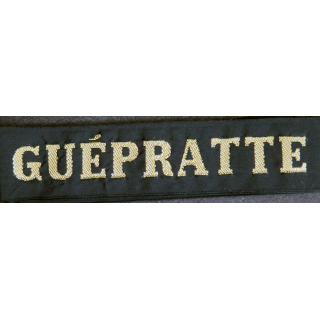 MARINE : bande de bachi de marin "GUÉPRATTE" longueur 65 cm fils dorés