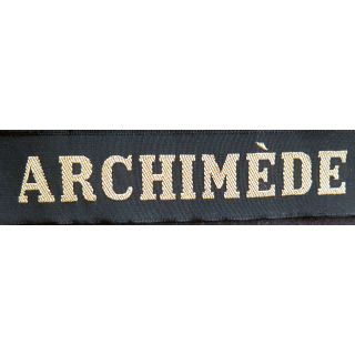 MARINE : bande de bachi de marin "ARCHIMEDE" longueur 65 cm fils dorés