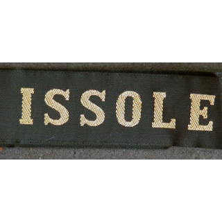 MARINE : bande de bachi de marin "ISSOLE" longueur 65 cm fils dorés
