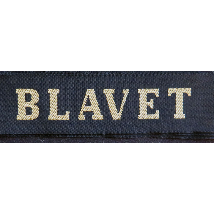 MARINE : bande de bachi de marin "BLAVET" longueur 65 cm fils dorés