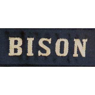 MARINE : bande de bachi de marin "BISON" longueur 65 cm fils dorés