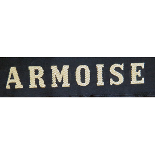 MARINE : bande de bachi de marin "ARMOISE" longueur 65 cm fils dorés