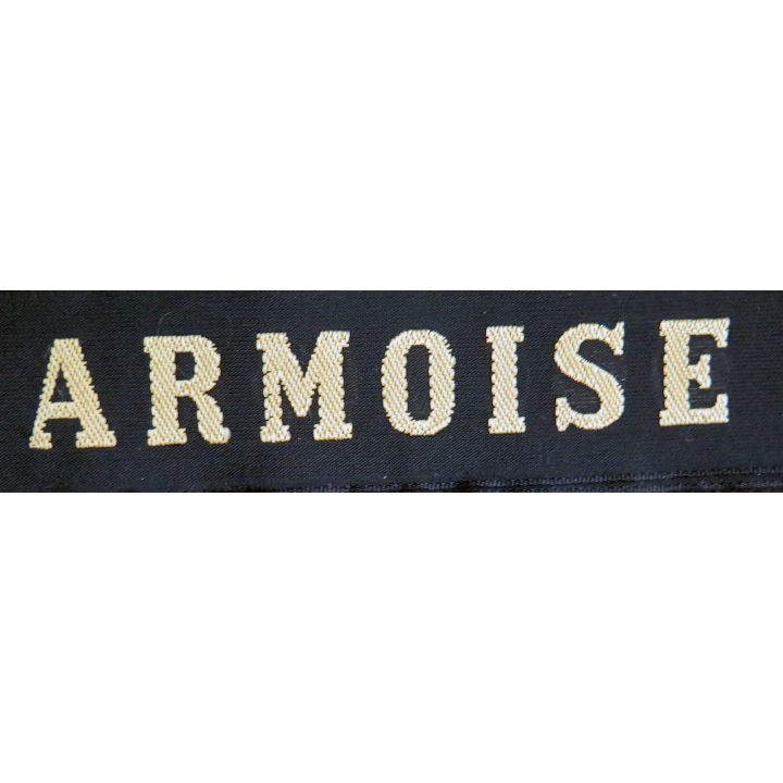 MARINE : bande de bachi de marin "ARMOISE" longueur 65 cm fils dorés
