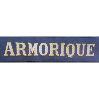 MARINE : bande de bachi de marin "ARMORIQUE" longueur 65 cm fils dorés