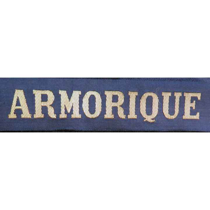 MARINE : bande de bachi de marin "ARMORIQUE" longueur 65 cm fils dorés