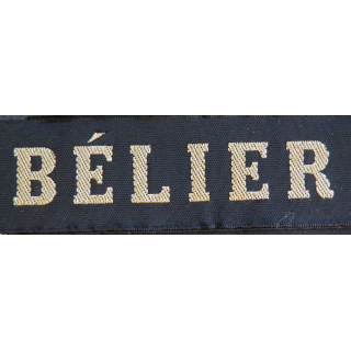 MARINE : bande de bachi de marin "BÉLIER" longueur 65 cm fils dorés