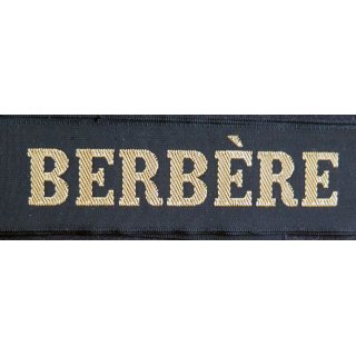 MARINE : bande de bachi de marin "BERBÈRE" longueur 65 cm fils dorés
