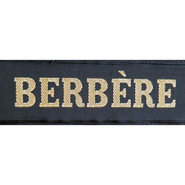 MARINE : bande de bachi de marin "BERBÈRE" longueur 65 cm fils dorés