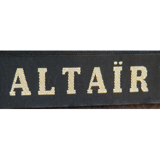 MARINE : bande de bachi de marin "ALTAÏR" longueur 65 cm fils dorés