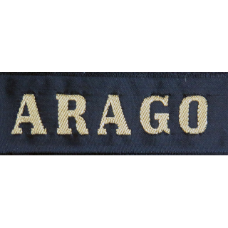 MARINE : bande de bachi de marin "ARAGO" longueur 65 cm fils dorés