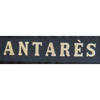 MARINE : bande de bachi de marin "ANTARÈS" longueur 65 cm fils dorés