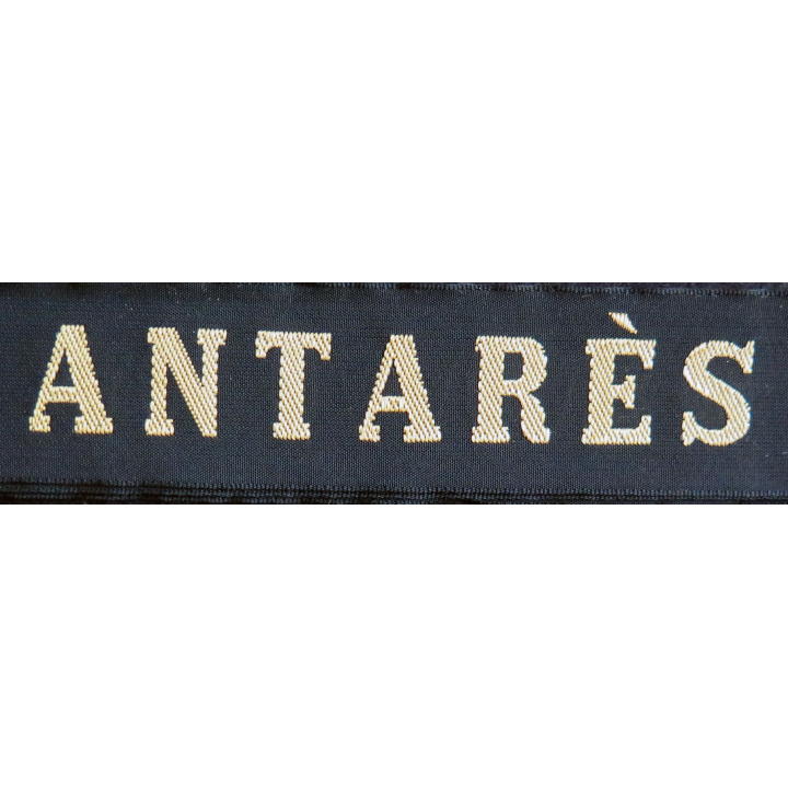 MARINE : bande de bachi de marin "ANTARÈS" longueur 65 cm fils dorés