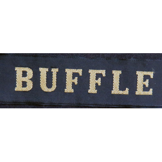 MARINE : bande de bachi de marin "BUFFLE" longueur 65 cm fils dorés