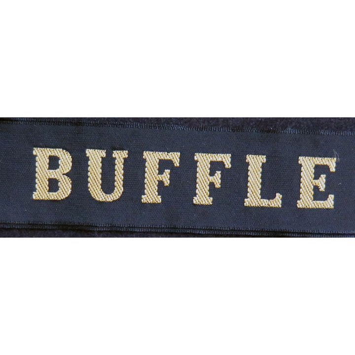 MARINE : bande de bachi de marin "BUFFLE" longueur 65 cm fils dorés