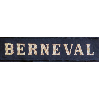 MARINE : bande de bachi de marin "BERNEVAL" longueur 65 cm fils dorés