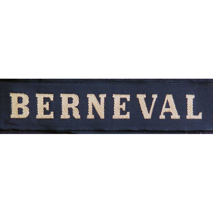 MARINE : bande de bachi de marin "BERNEVAL" longueur 65 cm fils dorés