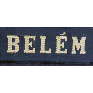 MARINE : bande de bachi de marin "BELÉM" longueur 65 cm fils dorés