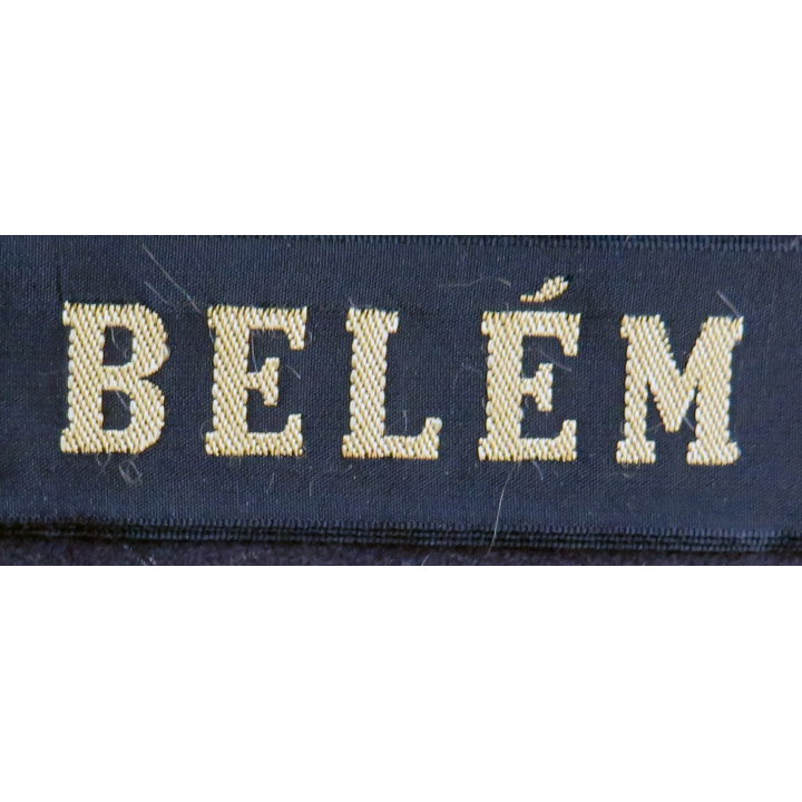 MARINE : bande de bachi de marin "BELÉM" longueur 65 cm fils dorés