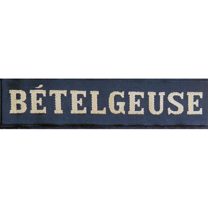 MARINE : bande de bachi de marin "BÉTELGEUSE" longueur 65 cm fils dorés