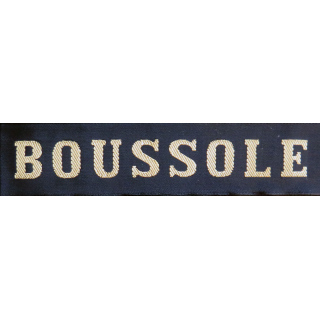 MARINE : bande de bachi de marin "BOUSSOLE" longueur 65 cm fils dorés