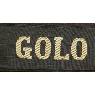 MARINE : bande de bachi de marin "GOLO" longueur 65 cm fils dorés