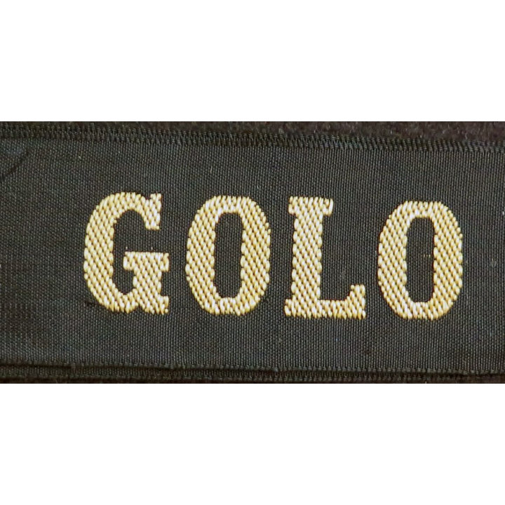 MARINE : bande de bachi de marin "GOLO" longueur 65 cm fils dorés