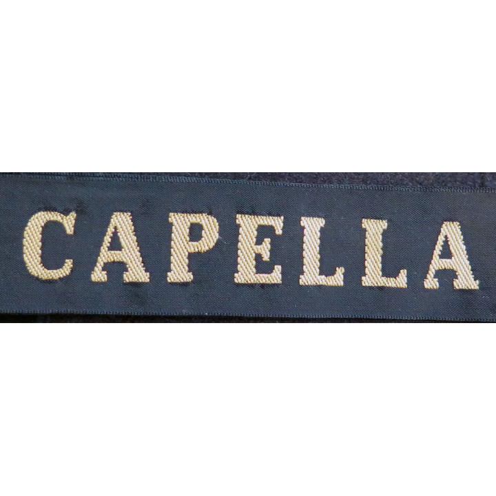 MARINE : bande de bachi de marin "CAPELLA" longueur 65 cm fils dorés
