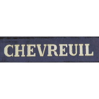 MARINE : bande de bachi de marin "CHEVREUIL" longueur 65 cm fils dorés