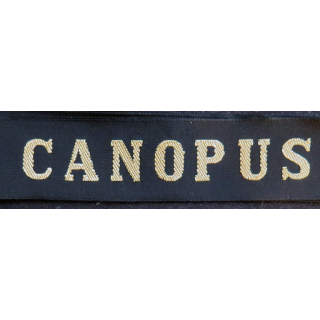 MARINE : bande de bachi de marin "CANOPUS" longueur 65 cm fils dorés
