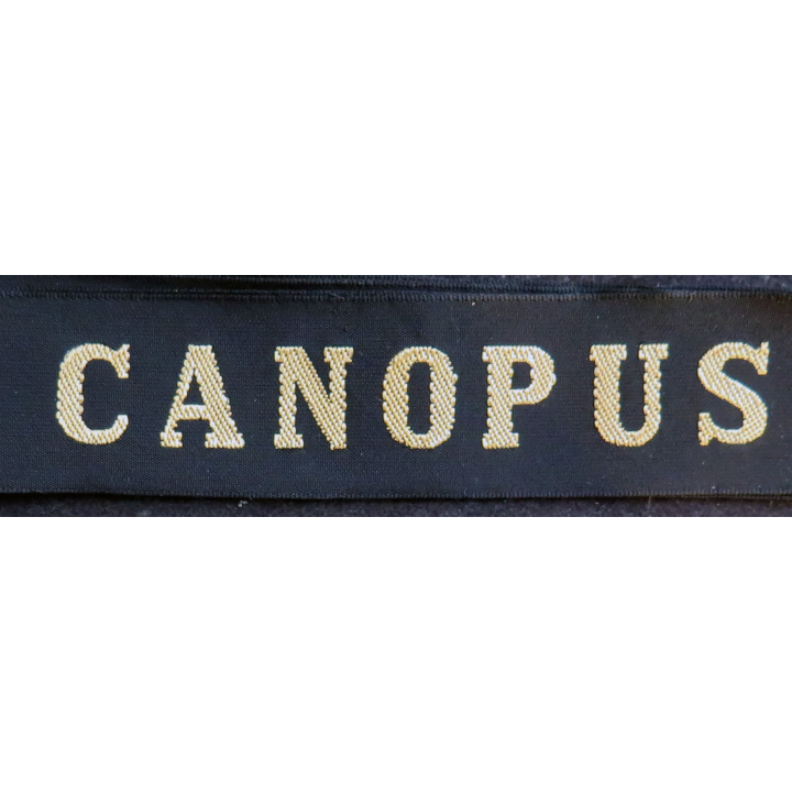 MARINE : bande de bachi de marin "CANOPUS" longueur 65 cm fils dorés