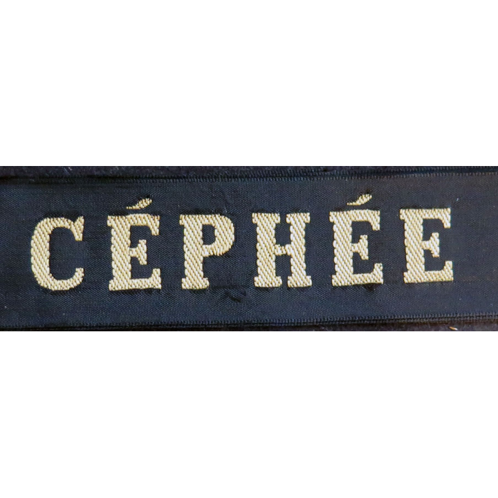 MARINE : bande de bachi de marin "CÉPHÉE" longueur 65 cm fils dorés