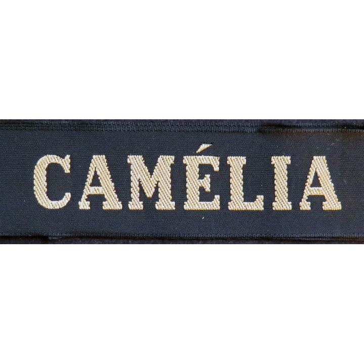 MARINE : bande de bachi de marin "CAMÉLIA" longueur 65 cm fils dorés