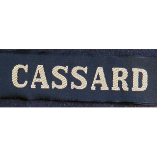 MARINE : bande de bachi de marin "CASSARD" longueur 65 cm fils dorés