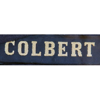 MARINE : bande de bachi de marin "COLBERT" longueur 65 cm fils dorés