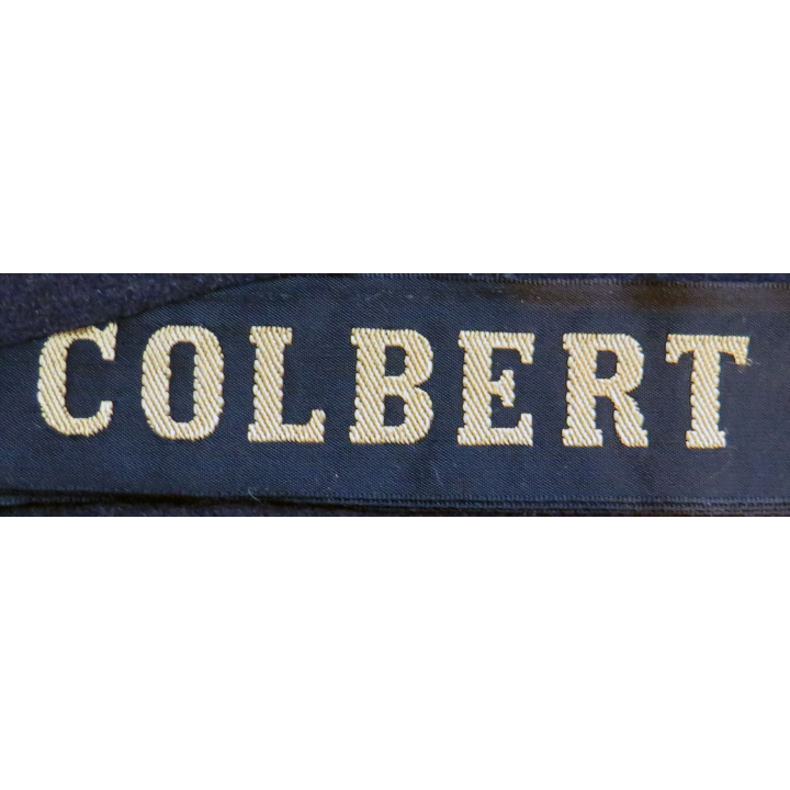MARINE : bande de bachi de marin "COLBERT" longueur 65 cm fils dorés
